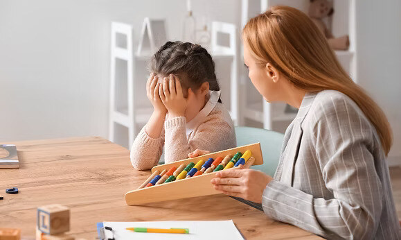 a girl crying