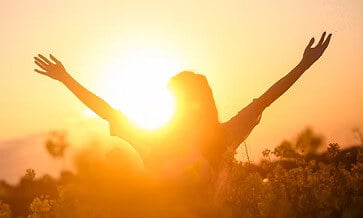 Sun and a person